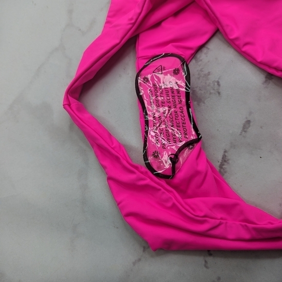 Good American Swim Bottom Women Hot Pink Better Cheeky Bikini Always Fit - Picture 9 of 10